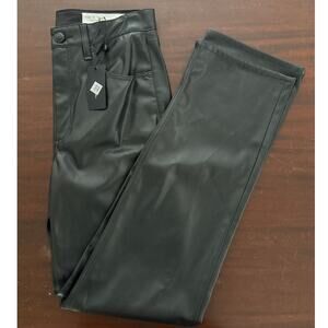 Rag & Bone NWT ($328) | Harlow Full Length Faux Black Leather Pants | size 28